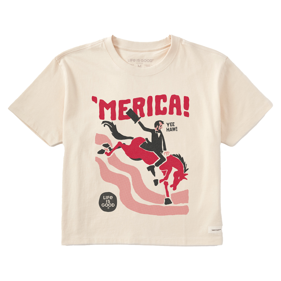 Women's Crafty Abemerica  Boxy Crusher Tee