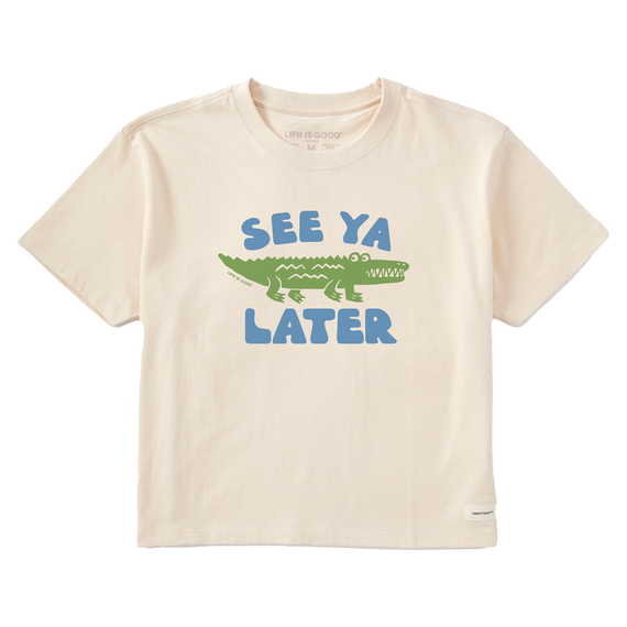 Women's Crafty See Ya Later Alligator  Boxy Crusher Tee