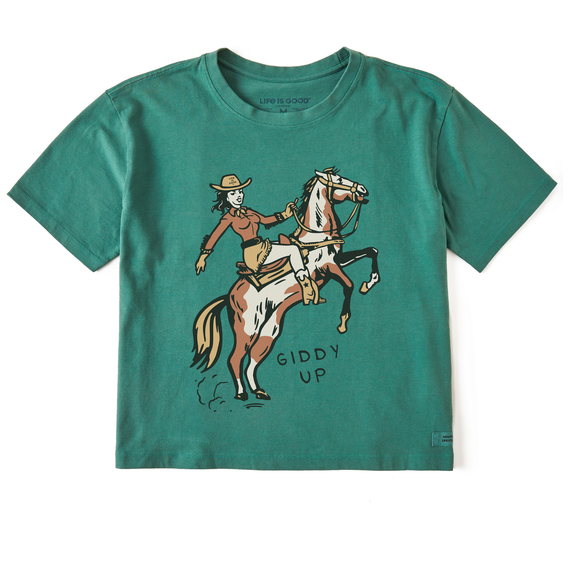 Women's Giddy Up  Boxy Crusher Tee