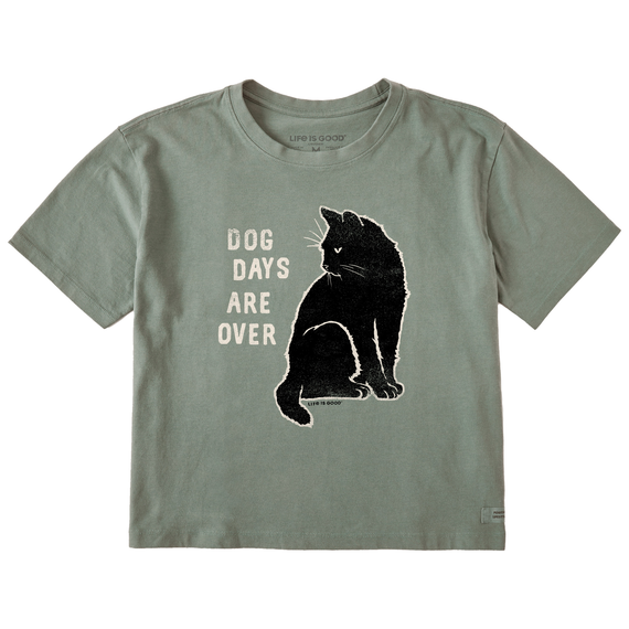 Women's High-Low Dog Days are Over  Boxy Crusher Tee