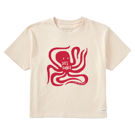 Women's Lets Dance Octopus  Boxy Crusher Tee