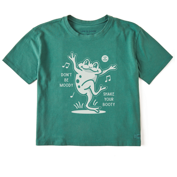 Women's Matchbook Shake Your Booty Frog  Boxy Crusher Tee